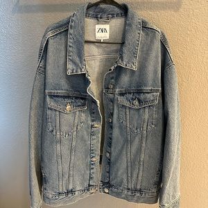 Zara oversized denim jacket